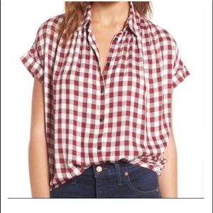 Madewell Central Shirt In Gingham Check sz m